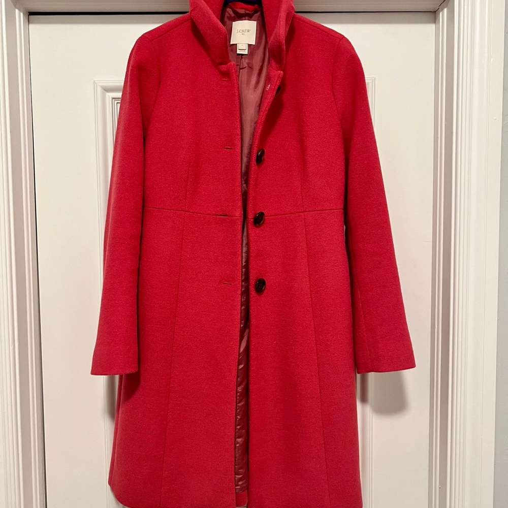J. Crew Women's coral pink Coat